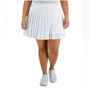 Ideology Plus Size Pleated Skort Bright White 2X NWT